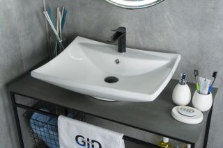 Раковина Gid N9111 51122 накладная белая 60x46x17